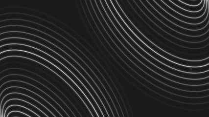 Monochrome white neon laser waves motion design. Elegant wavy lines geometric technology background. Seamless looping. Video animation Ultra HD 4K 3840x2160