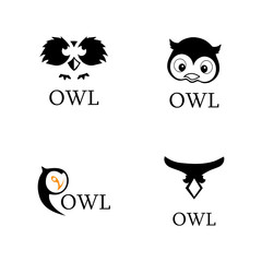 Wall Mural - owl bird illustration logo template vector icon