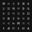 Editable 36 communication icons for web and mobile