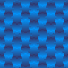 3D Jigsaw Tile Seamless Pattern Blue_001