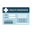 © Orapun - Health insurance card flat design on white background. Medical insurance card concept vector illustration.