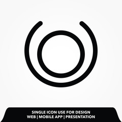 Poster - outline button power icon vector illustration
