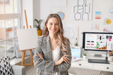 Fototapeta  - Portrait of female interior designer in office