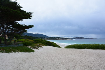 cloudy beach view