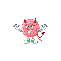 Sticker - Devil pink round lollipop Cartoon character design