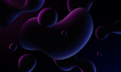 Poster - Blue & Pink Fluid Gradient Background. Abstract water drop texture