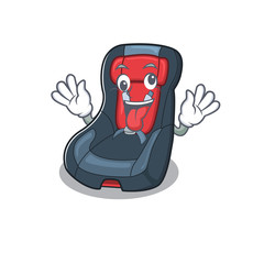 Sticker - Baby car seat Cartoon character style with a crazy face