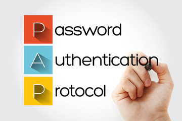 Poster - PAP - Password Authentication Protocol acronym, technology concept background