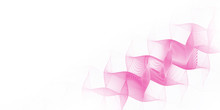 Light Pink Fractal Wavy Pattern On A White Background.