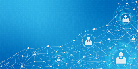 Wall Mural - The digital communication network is advanced and modern.