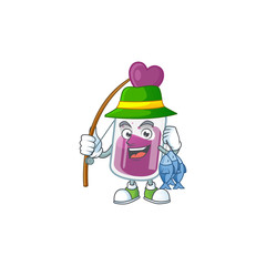 Sticker - A Picture of happy Fishing purple potion design