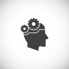 Poster - Ai related icon on background for graphic and web design. Simple illustration. Internet concept symbol for website button or mobile app