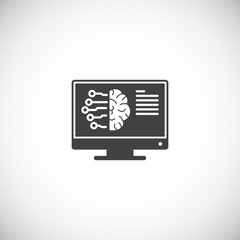Poster - Ai related icon on background for graphic and web design. Simple illustration. Internet concept symbol for website button or mobile app