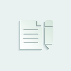 Poster - paper document icon. paper icon. note symbol. vector icon, symbol for website design, app.