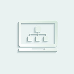 Poster - paper  browser icon. Webpage icon/ internet icon