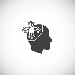 Poster - Ai related icon on background for graphic and web design. Simple illustration. Internet concept symbol for website button or mobile app