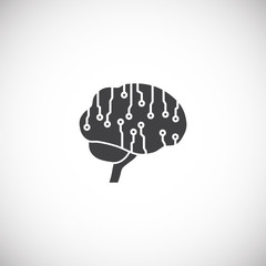 Poster - Ai related icon on background for graphic and web design. Simple illustration. Internet concept symbol for website button or mobile app