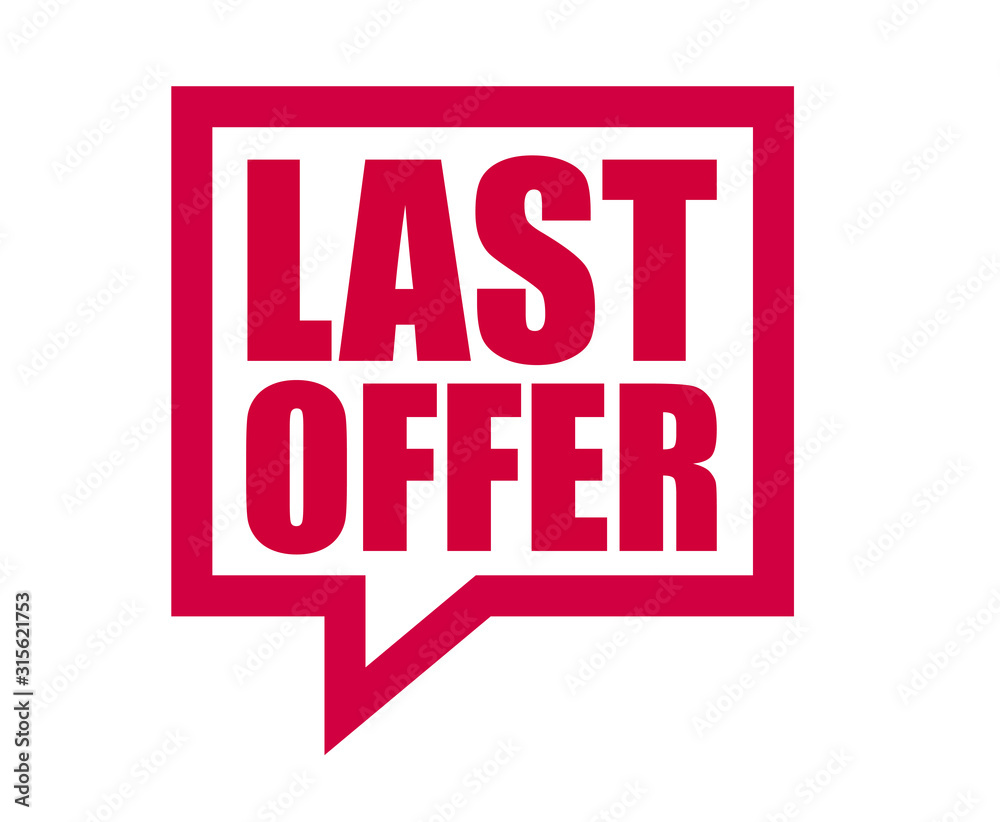 red vector banner last offer