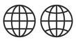 Line globe vector icon