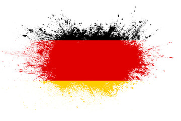 Poster -  flag of germany with texture. template for design