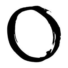 Wall Mural - round frame, grunge textured hand drawn element, vector illustration isolated on white background