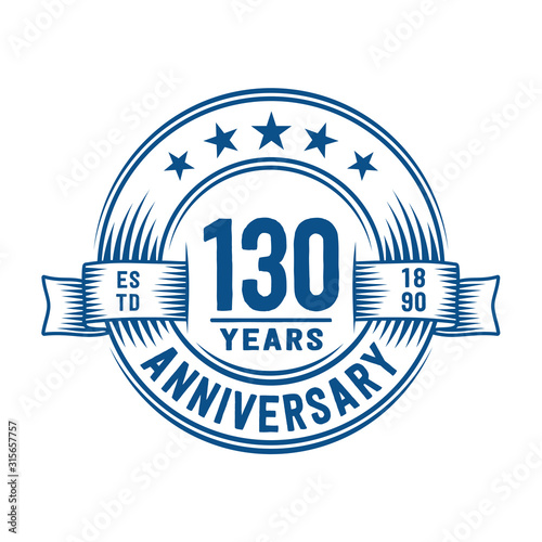 Cuadros en Lienzo 130 years logo design template