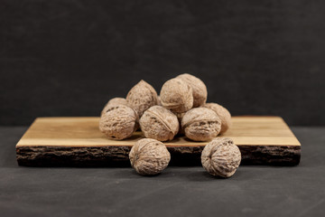 walnuts on wooden background