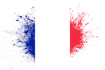 Poster -  flag of france with texture. template for design