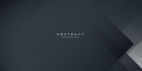 Wall Mural -  Dark black neutral abstract background for presentation design