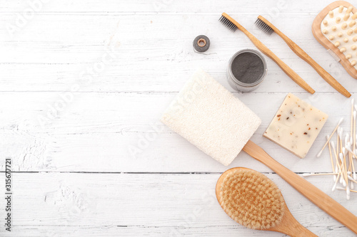 Cuadros en Lienzo Sustainable and eco friendly beauty products, zero plastic lifestyle concept wit