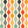 Retro seamless pattern - colorful nostalgic background design with circles