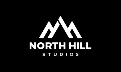 Wall Mural - initial N and H with mountain hill logo design concept