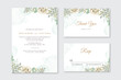 © StwStudio - Wedding card template with flowers and leaves watercolor