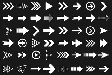 Wall Mural - Arrow icons set. Vector illustration