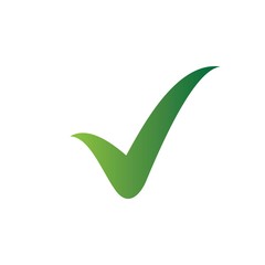 Wall Mural - Green check mark icon. confirm symbol vector Illustration
