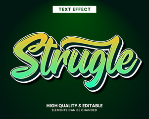 Fototapete - Vibrant color script font editable text effect