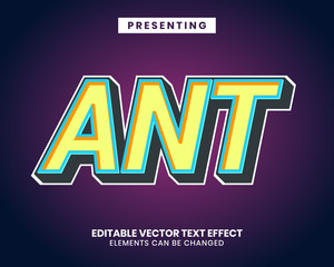 Poster - modern style with 3d effect editable text effect