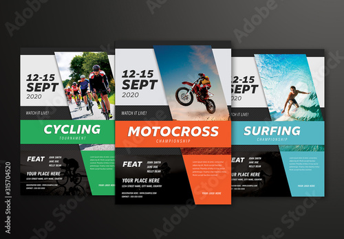 Sports Event Flyer Layout Buy This Stock Template And Explore Similar Templates At Adobe Stock Adobe Stock