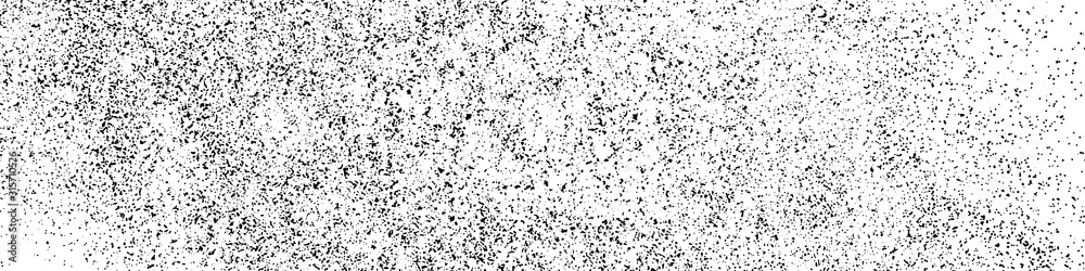 Black Grainy Texture Isolated On White Background. Dust Overlay. Dark Noise Granules. Wide Horizontal Long Banner For Site. Vector Design Elements, Illustration, EPS 10. - obrazy, fototapety, plakaty 