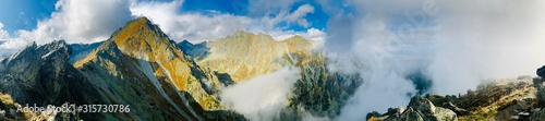 panoramic mountain view in tatra mountains, solisko