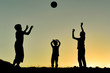 a frame describing the pleasant moments of an energetic group of children playing with the ball