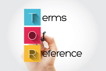 Poster - TOR - Terms of Reference acronym, business concept background