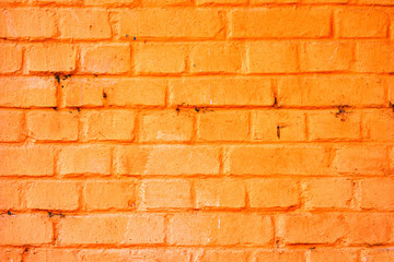 Weathered orange brick wall texture