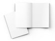 © neva - Magazine with open cover. Vertical A4 format. 3d illustration.