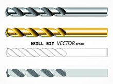 Drill Bit Types Vector Set