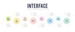 © zaurrahimov - interface concept infographic design template. included x mark, hide, fullscreen, left, disable, output icons