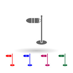 Poster - Wind gauge multi color icon. Simple glyph, flat vector of web icons for ui and ux, website or mobile application