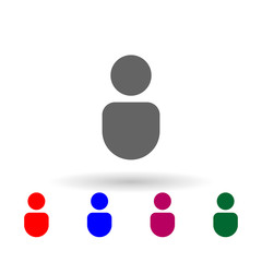 Poster - Contact multi color icon. Simple glyph, flat vector of web icons for ui and ux, website or mobile application