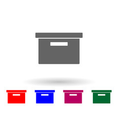 Poster - Document box multi color icon. Simple glyph, flat vector of web icons for ui and ux, website or mobile application