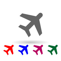 Poster - Aircraft multi color icon. Simple glyph, flat vector of web icons for ui and ux, website or mobile application